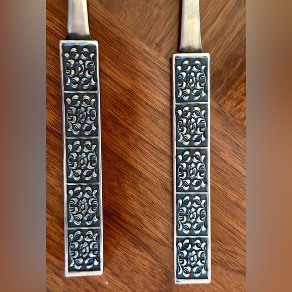 Stanley Roberts RARE 1960’s Velvet Stainless Salad Serving Set Made in Japan EUC - Picture 2 of 11